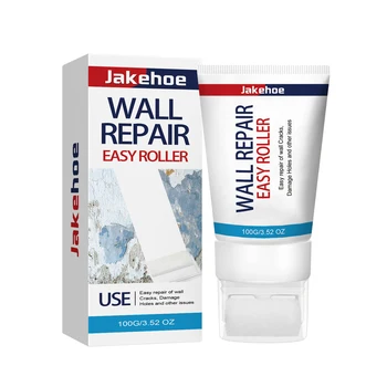 Jakehoe Wall Paint Repair Kit Portable Roller Easy To Use Paste