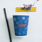 Ripple Paper Coffee Paper Cups 8oz Vertical Ripple Wall Coffee Paper Cup With Lid From Wuhan Manufacturer