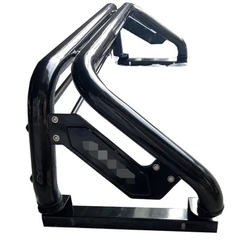 New style Black painting stainless steel Roll Bar with faros traseros For Hilux Revo Ranger Navara D40 Dmax 4x4