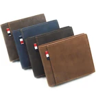Men Women Gulidd Stylish PU Leather Wallet Men Simple Casual Short Purse Small Clutch Male Wallet