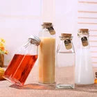 Glass Glass Jar With Glass Lid Wholesale Customized Clear Glass Jar For Milk And Juice With Lids