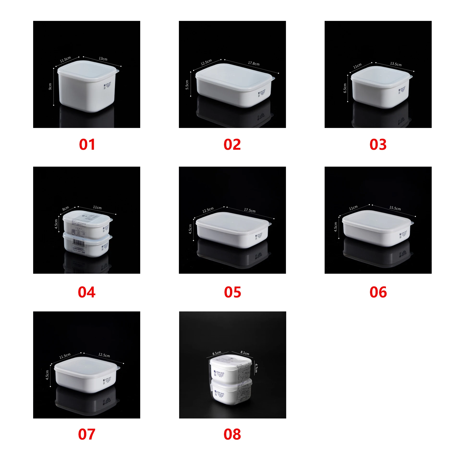 DD389  Japanese Office Food Container Microwave Refrigerator Boxes Plastic Preservation Fruit Lunch Storage Box