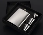 Promotional Gift High Quality High Grade Popular Promotional Customized Luxurious Stainless Steel Hip Flask Gift Set
