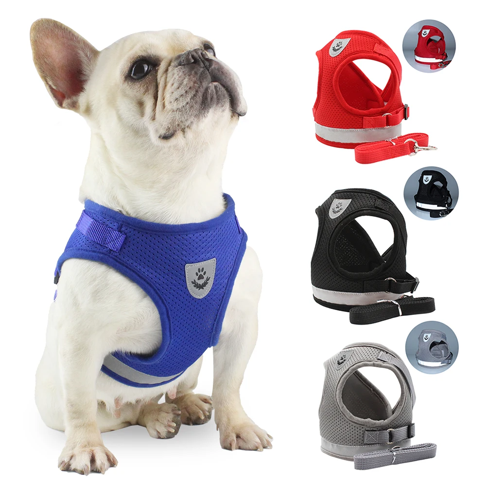 Adjustable and Comfortable Belt Vest Dog Harness Easy On and Off Pet Vest Harness Adjustable Soft Padded Pet Vest with Easy Control Handle for Puppies and Small Breeds Dogs Walking 