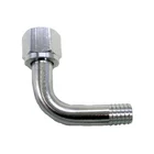 To Hose Swivel Fitting 1/4 FFL Swivel Nut To 3/8 Hose Barbed Stainless Steel Beverage Elbow Fitting