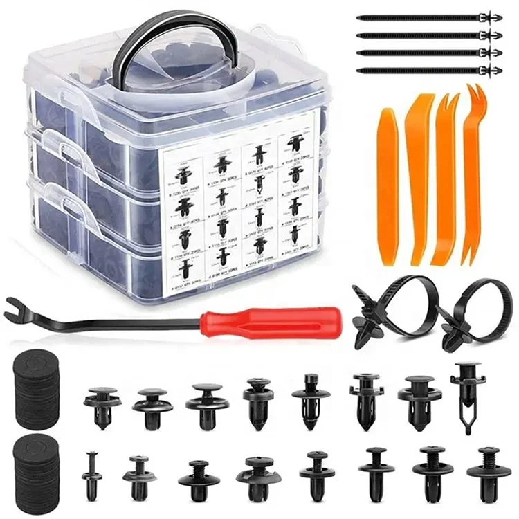 675PCS Assortment Clips Rivet Kit Car Body Clip Kit With Push in Type Plastic Rivets Fasteners Universal Auto Fastener Clips Set details