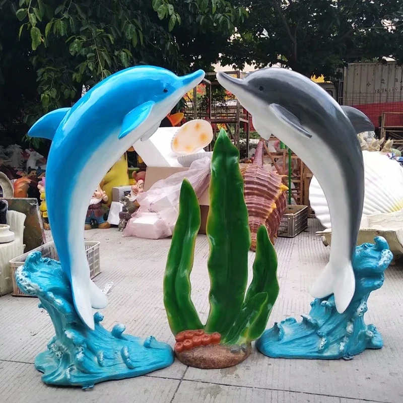 工厂价格巨型玻璃纤维海洋主题动物雕塑树脂贝类贝壳雕像道具