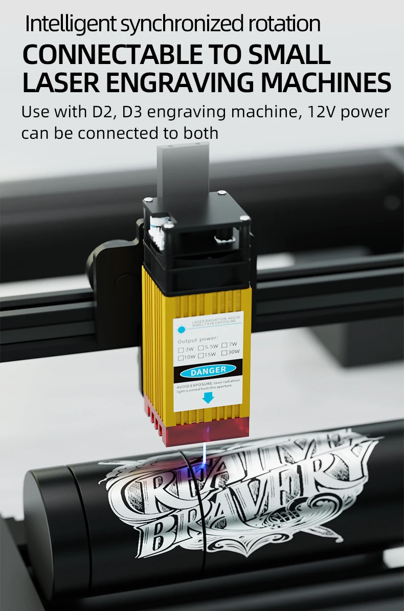 DAJA MR.CARVE RT5 Rotary Roller for DAJA Laser Engraving Machine D2/D3/D4/M1/M4/S4/A1 Rotating Shaft CNC Roller of Rotation