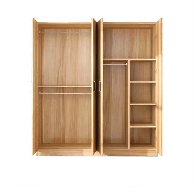 Simple household flat door wardrobe economic bedroom rental room cabinet wooden cloakroom dormitory assembly wardrobe