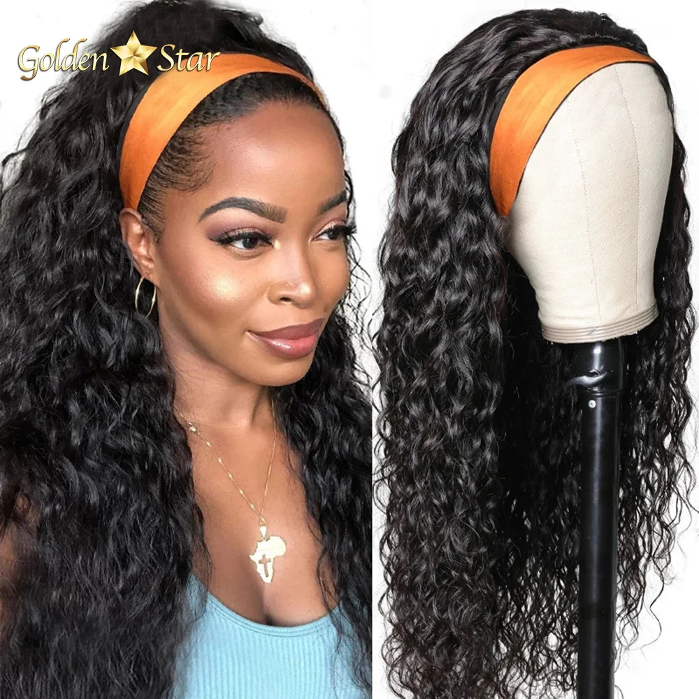 Gd New Style Raw Virgin Hair Headband Wigs,Wholesale Raw Indian Human Hair  No Lace Wig For Black Women,Machine Made Headband Wig - Buy Virgin Hair  Headband Wigs,Human Hair No Lace Wig For
