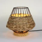 Mini Lamps Luxury Chinese Style Water Hyacinth Bed Side Night Mini Table Lamps Modern Bed Side Decor Bedroom Or Office