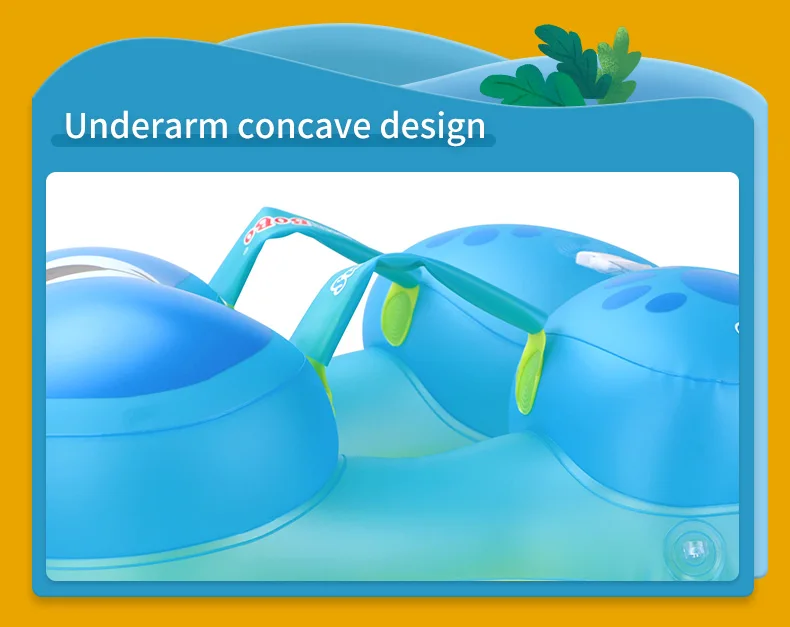 Swimbobo Hot Sale 0-3 Years Old Baby Underarm Floating Ring Anti-roll and Anti-choke Water Children Blue Swimming Ring