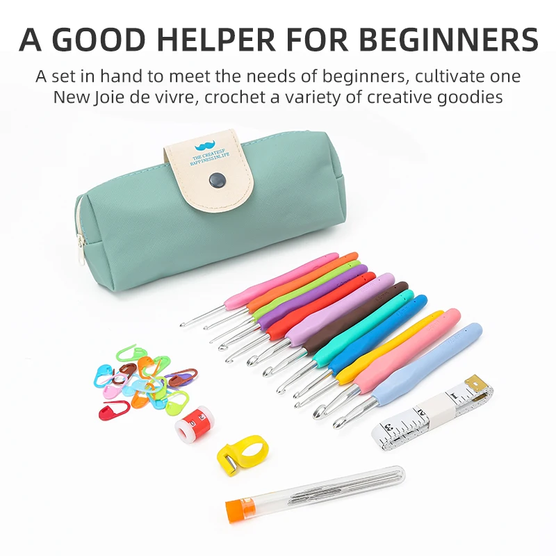 41pcs  Diy Crochet Hook Set With Case Sewing Needle Starter Crochet Kit For Beginners Adults