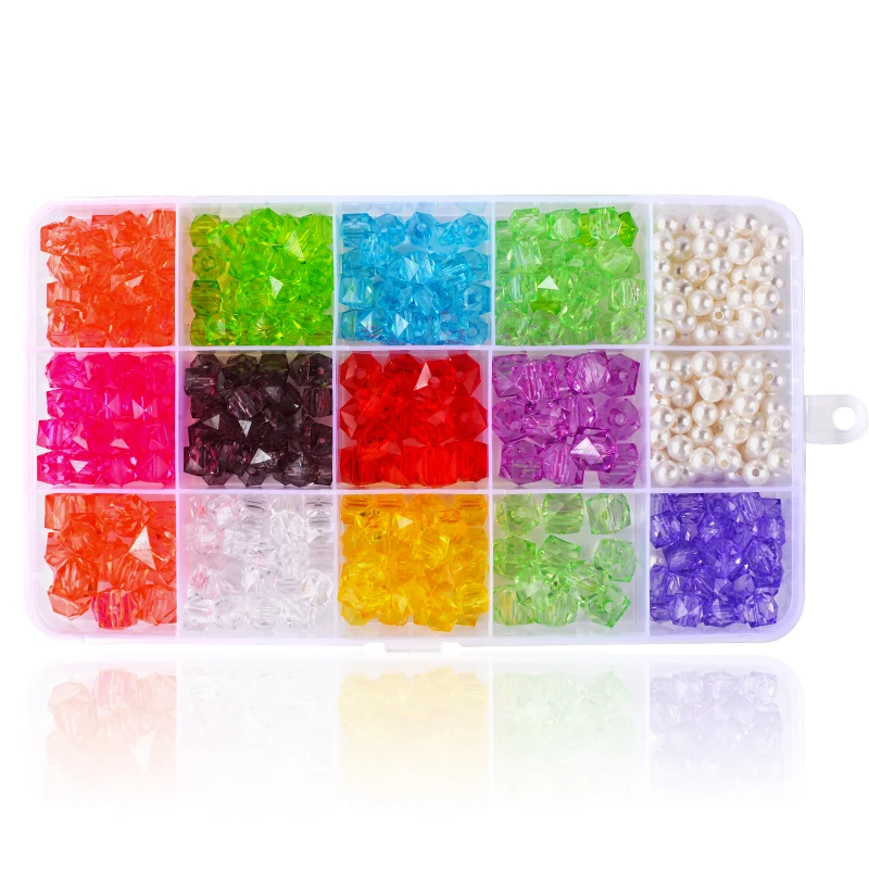 Acrylic Beads For Bracelet Making Diy Art And Craft Jewellery Making Kit Multi-colored Beads Set