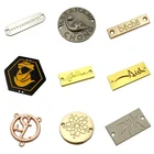Tag Gold Color Customized Embossed Brand Logo Sewing Clothing Metal Tag For Hijab