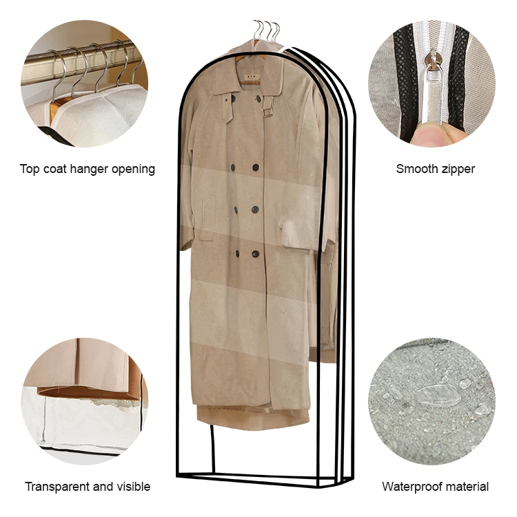 Suit Garment Bag All Clear Garment Bag Closet Storage Hanging Clothes Bag