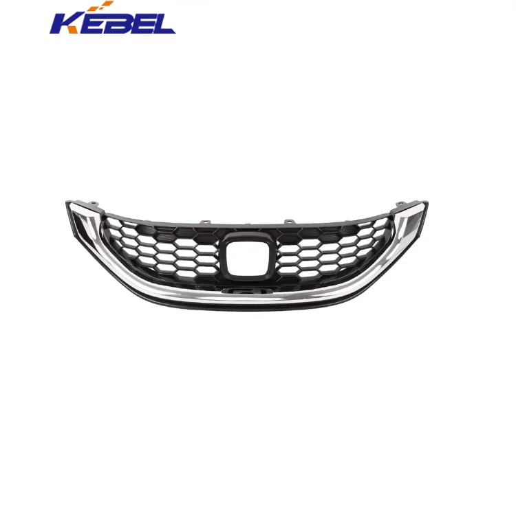 KEBEL New 2013-2015 for Honda Civic Sedan Front Bumper Upper Grille Grill with ABS Chrome Trim Car Grills Product supplier
