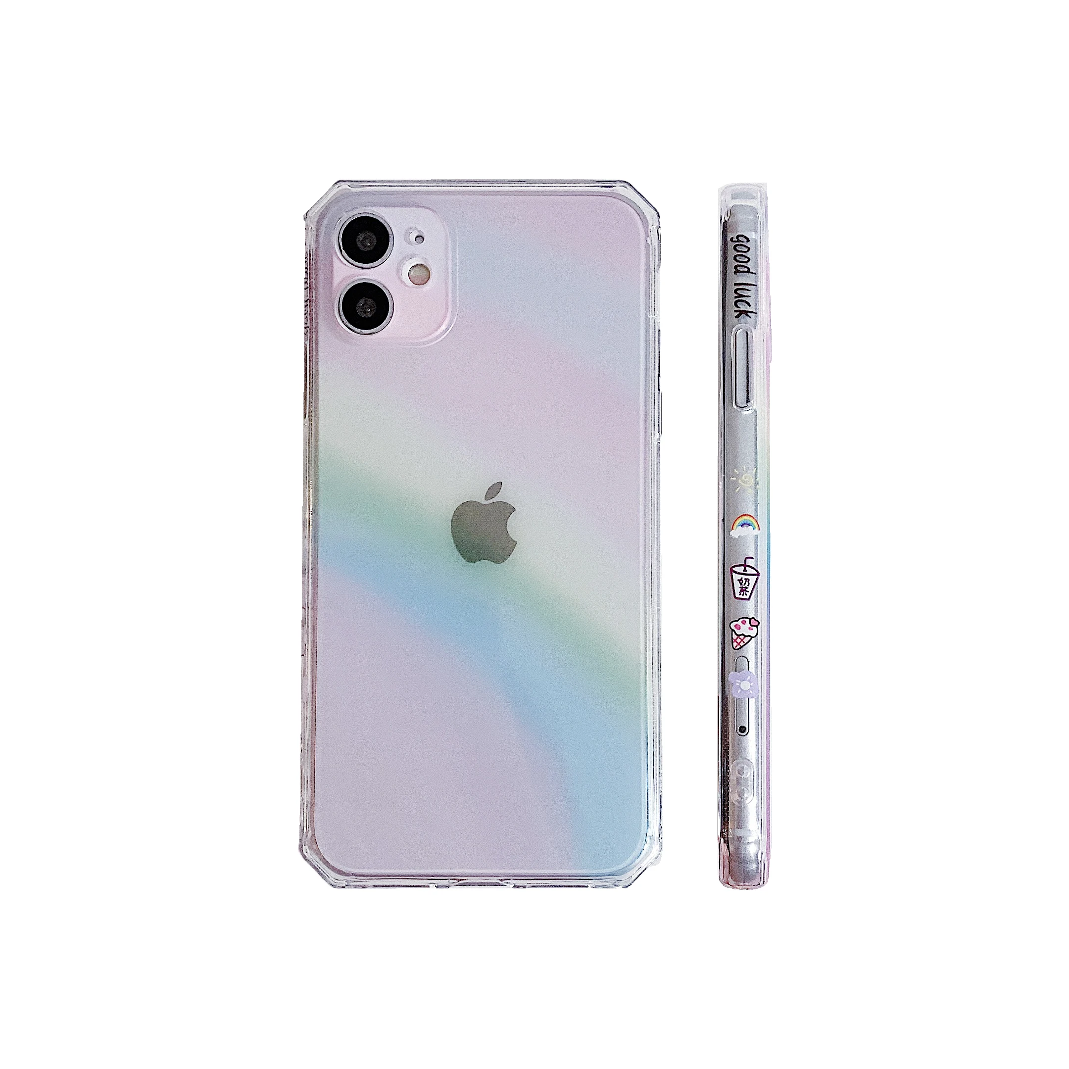 Clear Rainbow Silicon Ultra Thin Soft TPU Case For iphone X Xr Xs max for iphone 12 pro max Transparent Phone Case mobile covers