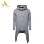 Hoodies Autumn New Design Mid-Length Splicing Hip Hop Men's Hoodies 100% Cotton