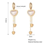 Earrings Earring Hyacinth Valentines Day Gifts Stainless Steel Hoop Dangling Heart Pearl Earrings For Women