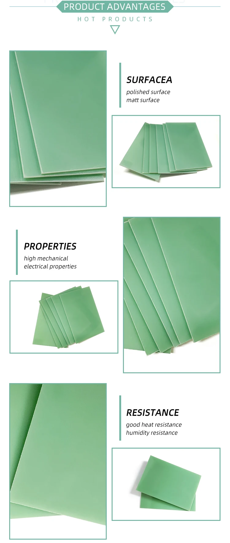 high mechanical Voltage Epoxy Glass Fabric Laminated Sheets Fr4/G10