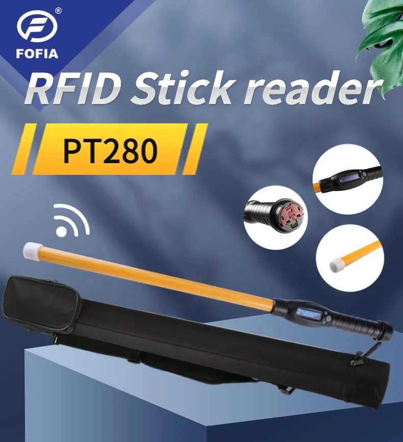 Durable PVC RFID Stick Reader with CE Certification and Customizable Options for Animal Ear Tag Identification