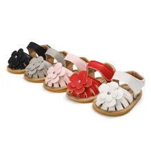 Summer Rubber Sole Flower Design Infant Anti-slip Toddler Girl Baby Sandals & Slippers Shoes