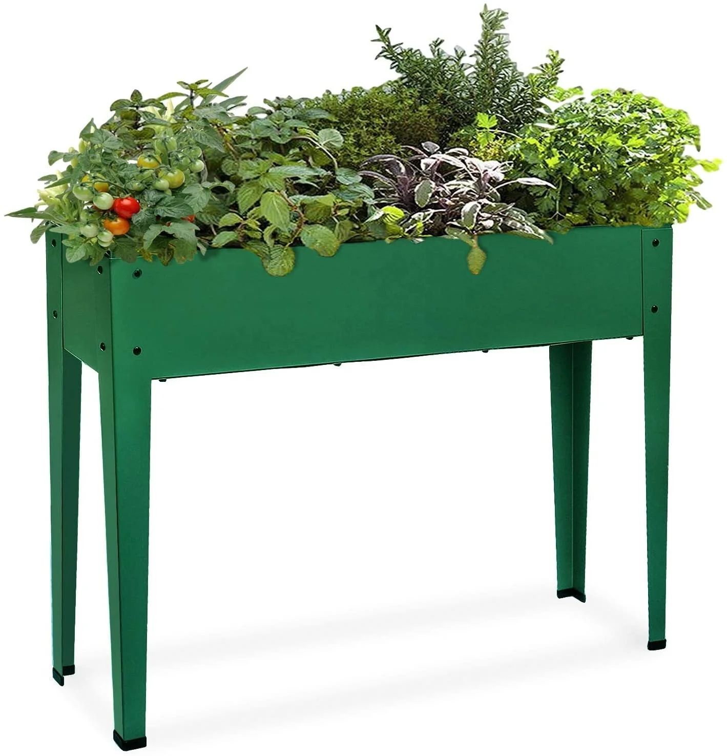 FOYUEE Raised Planter Box with Legs Outdoor Elevated Garden Bed On Wheels for Vegetables Flower Herb Patio