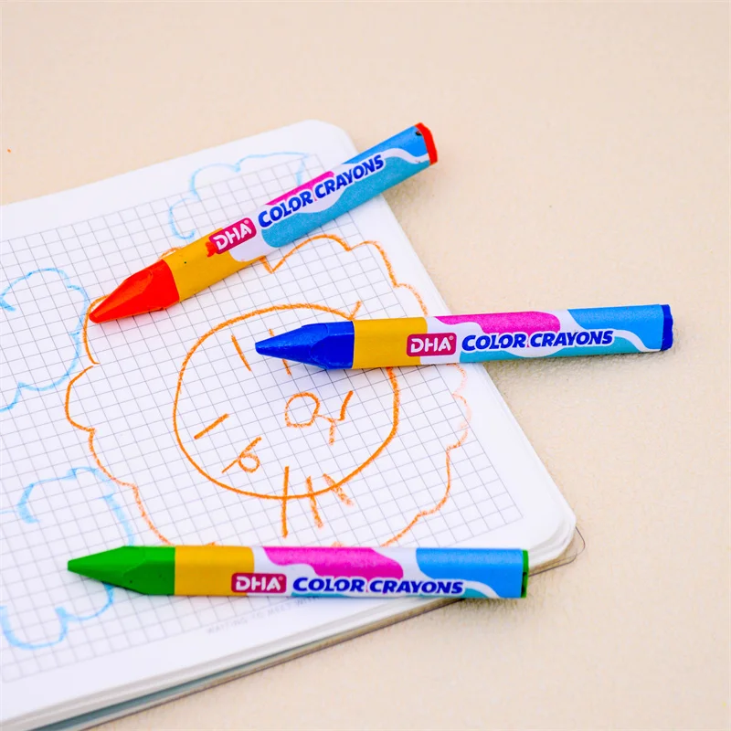 School Art Stationery 12 Colors Wax Crayon Set For Student