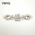 Upper Women Pump Shoe Straight Welded Chain Buckle Inlaid With Clear Rhinestones Upper Accessories YQA1-6
