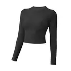 Chinese Production Stitching Rib Long Sleeve Fitness Sports Wear Top