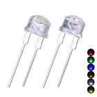 8mm Led Czinelight Factory Hot Selling 8mm Round Straw Hat Water Clear Led Diode Yellow Red Blue Warm White