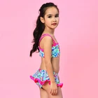 Girls Bikini 2021 New Girls Swimwear Beachwear Floral INS Print 2 Pieces Kids Bikini Swimsuits