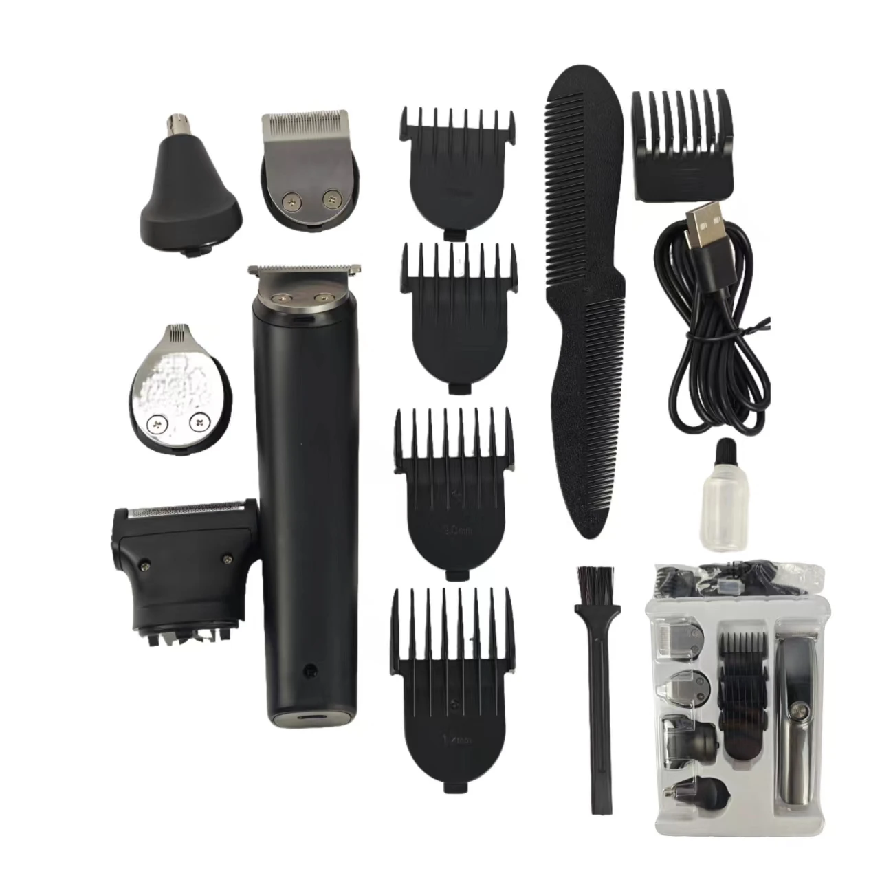 High Speed Vector Motor Hair Clipper with Titanium Alloy Blade for Professional Beard Trimming