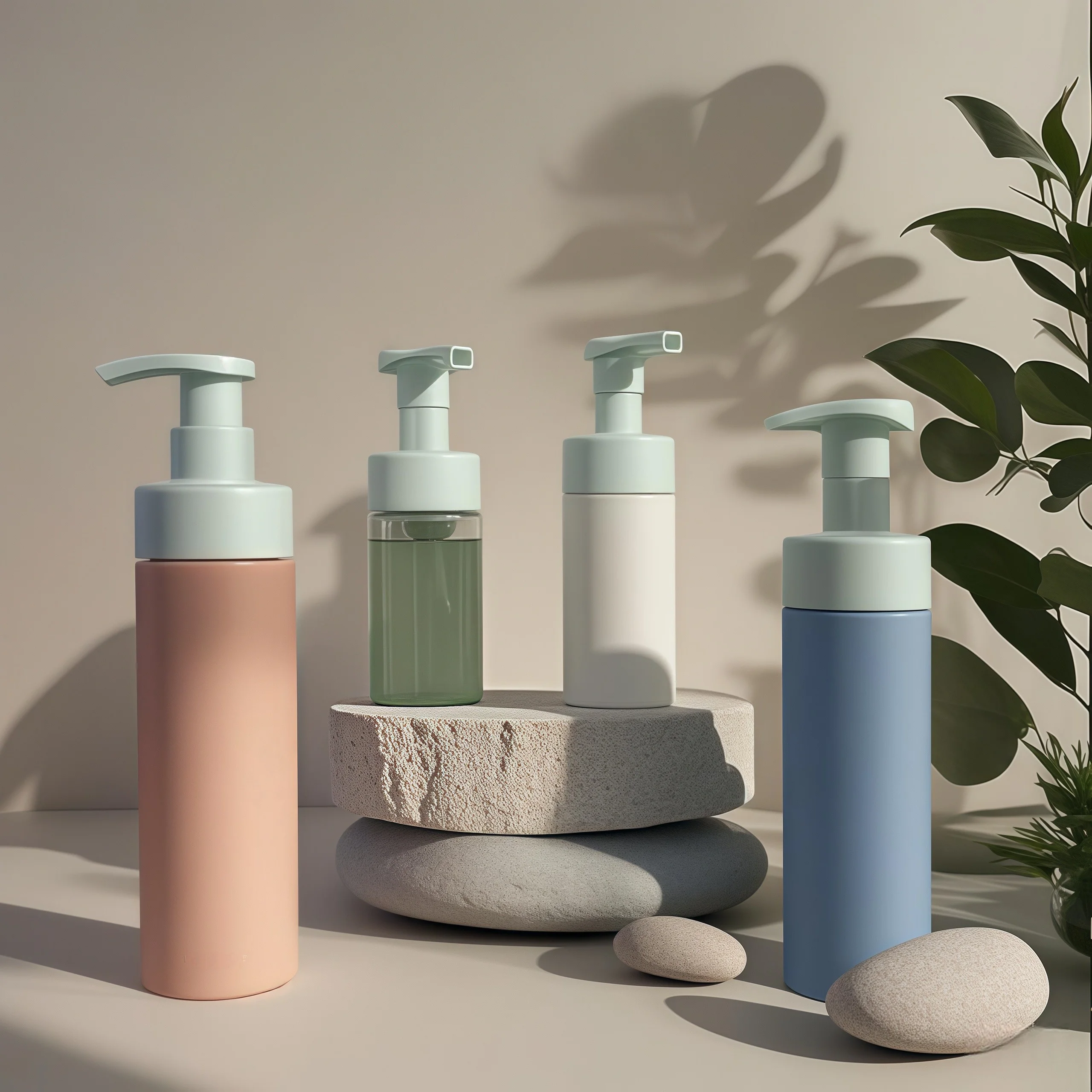 100ml 120ml 160ml Plastic Cosmetic Bottle PET Bottle for Shampoo Lotion Body Wash with Press Pump and Custom Color