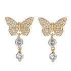 Earrings New Arrival Hot Sale New Fashion Colorful Cubic Ziconia Fashion Personalized Creative Butterfly Earrings