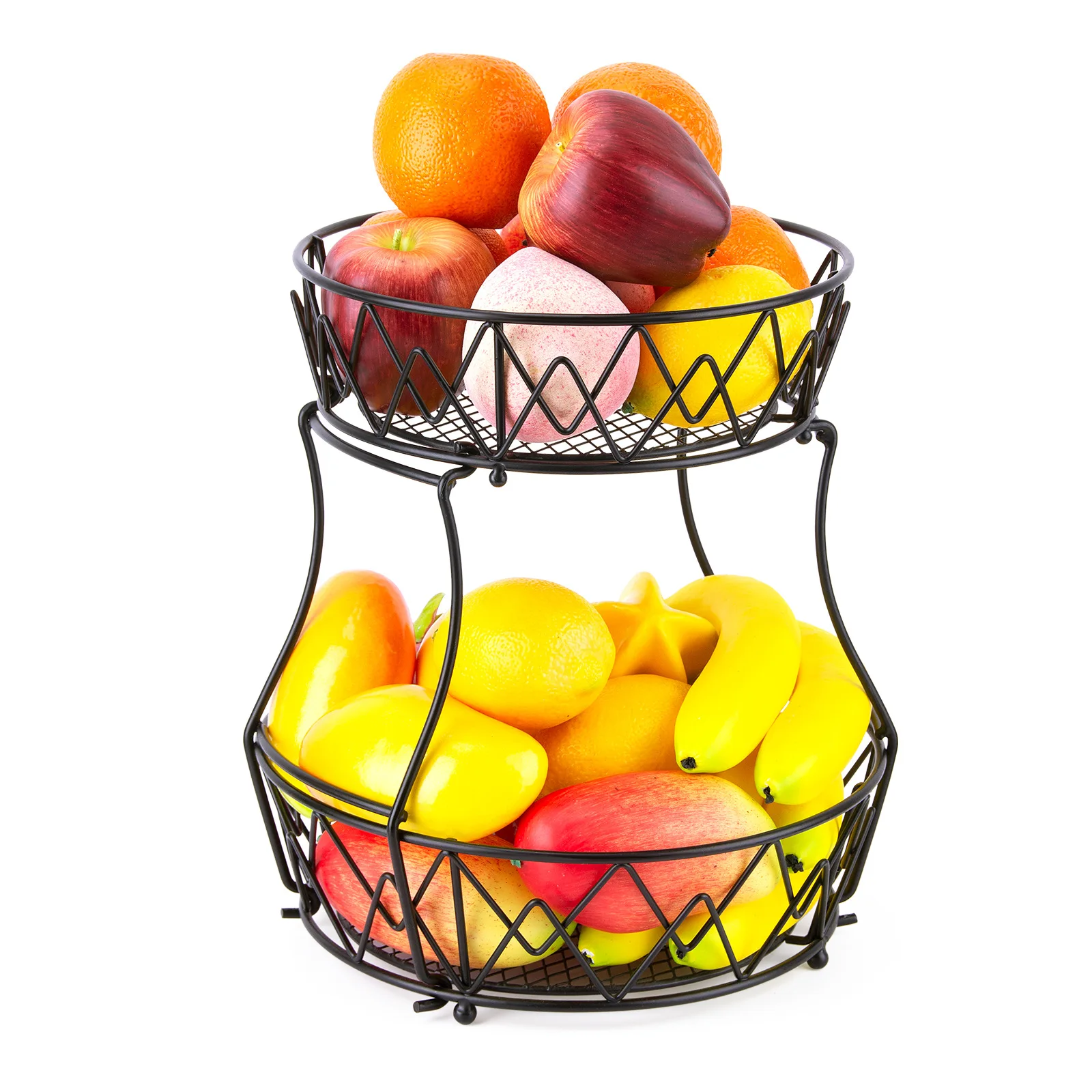 2tier Fruit Basket Bowl Bread Baskets Holder Kitchen Rack Storage