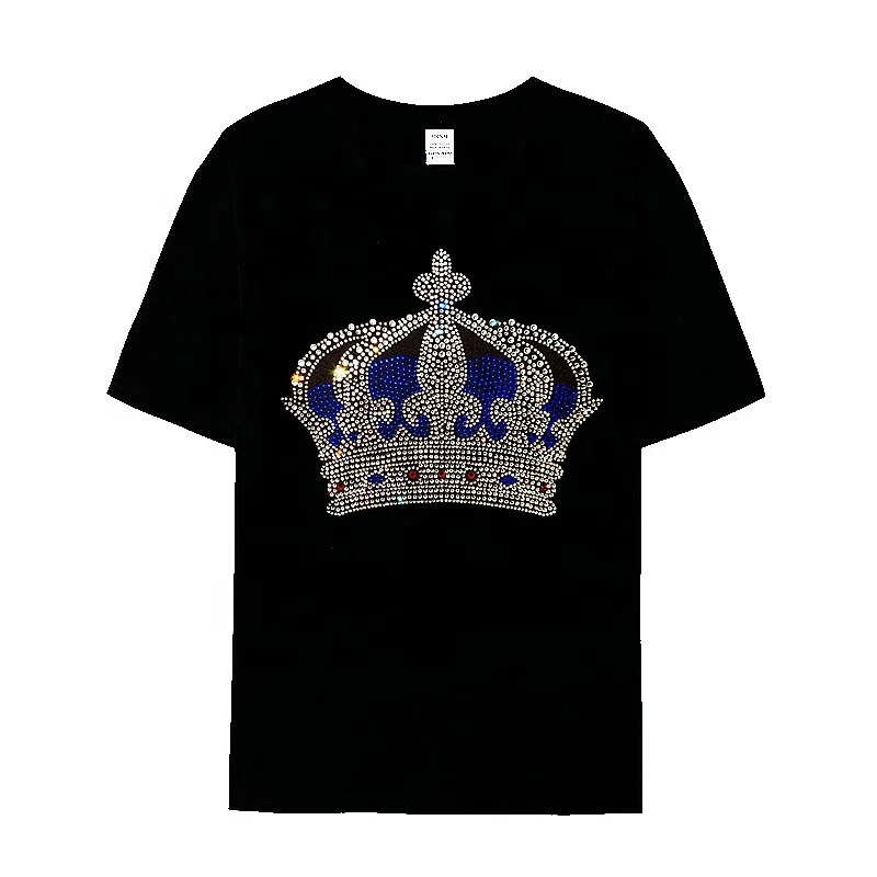 High end elegant crown rhinestone iron on transfer rhinestone motifs for women