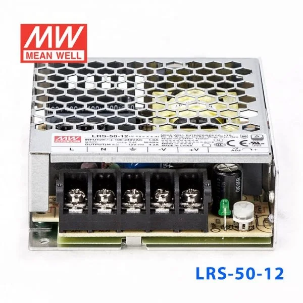 LRS-50-12 Miniature size 1U AC-DC Single 4.2A Meanwell Switching 12 vdc switching power supply