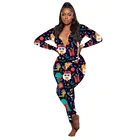Adult Sleepwear Pajamas Pajamas Adult Onesie Sleepwear Leisure Pajamas Elastic Waist Breathable V-neck Cartoon Sleepwear
