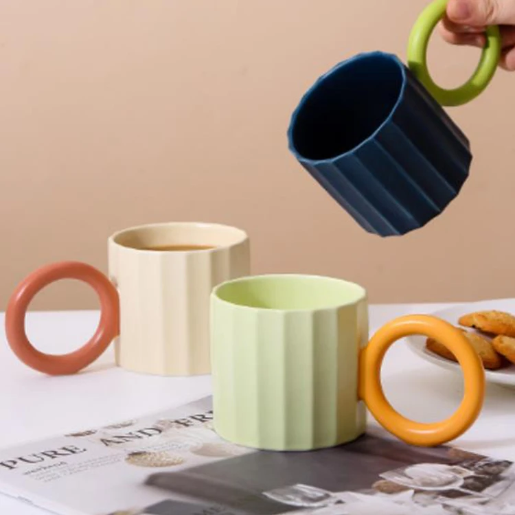 Wholesale Special Design Nordic Porcelain Coffee Ceramic  Mug With Handle