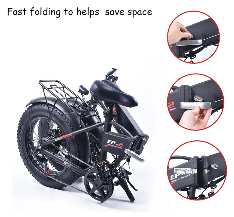 2024 EU Warehouse Engwe EP-2 Pro Pit Dirt Full Suspension City Bicycle Folding Electric Bike 20*4.0 Inch Best 48v 750w Custom