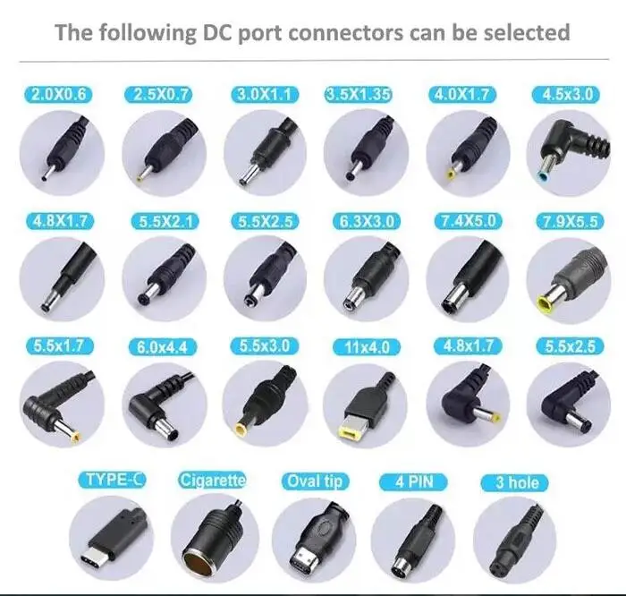 US Adapter 3V 4.5V 5V 6V 7.5V 9V 12V 1A 2A