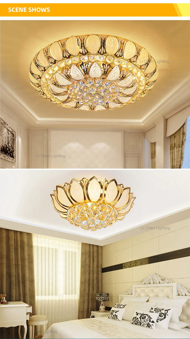 c0068 wholesale price indoor decoration dining room living room bedroom modern led crystal ceiling lamp-4