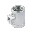 Npt Reducer Stainless Steel BSPT NPT BSPP Equal Reducing Tee 3 Way Threaded Reducer Pipe Fitting Reducing Tee
