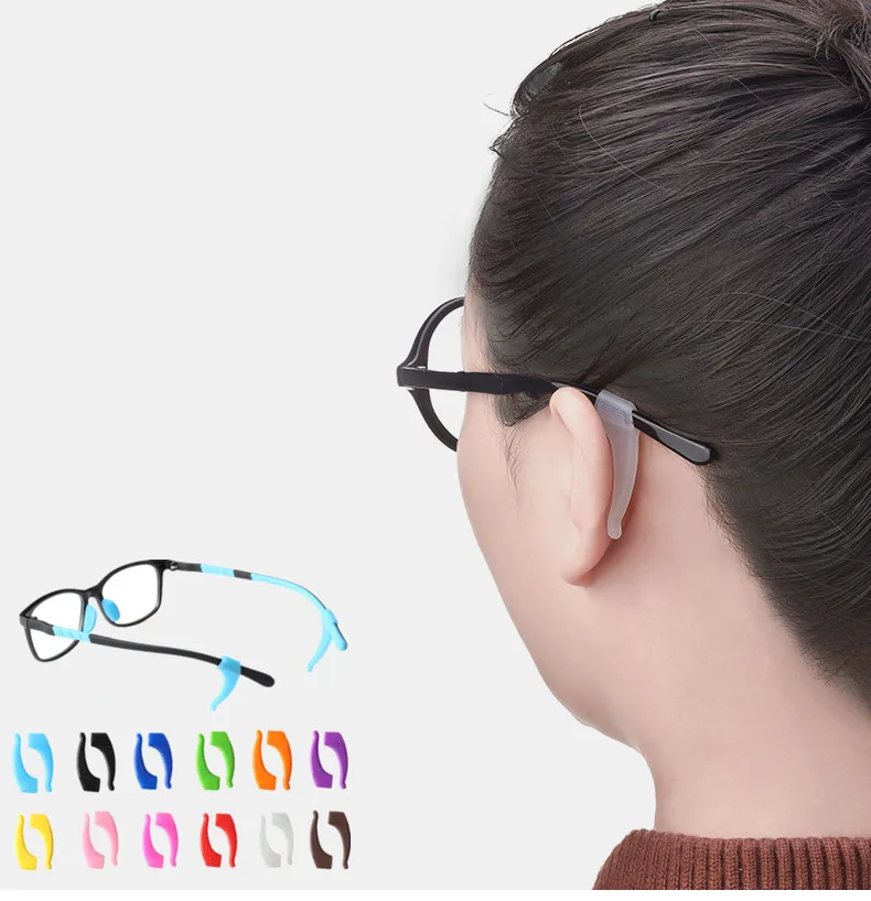 4 Pair Soft silicone anti-slip holder for glasses accessories earhook eyeglass 
