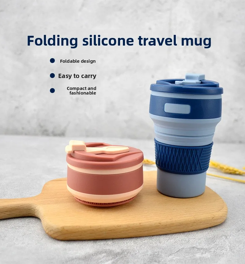 Portable Travel Foldable Silicone Coffee Cup for Outdoor Use for Milk Tea or Any Drink manufacture