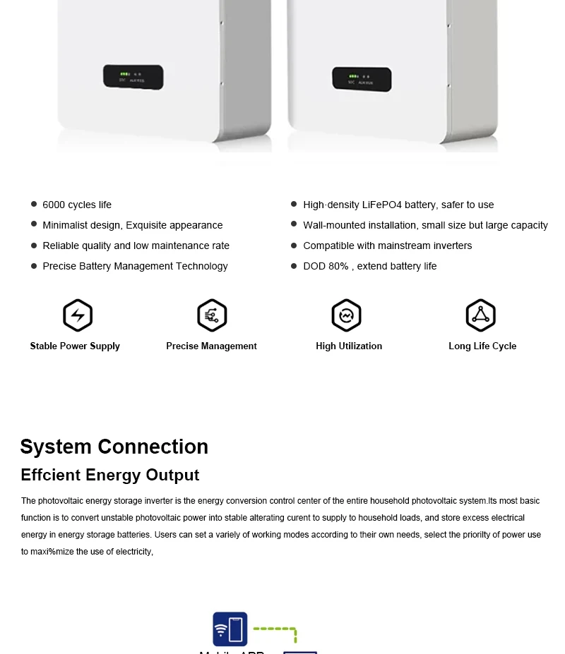 Wholesale Complete 100Kw 10kWh On-Grid Solar Power System LFP Battery BMS Protection 100ah Stackable Wall-Mounted AC Home Use manufacture
