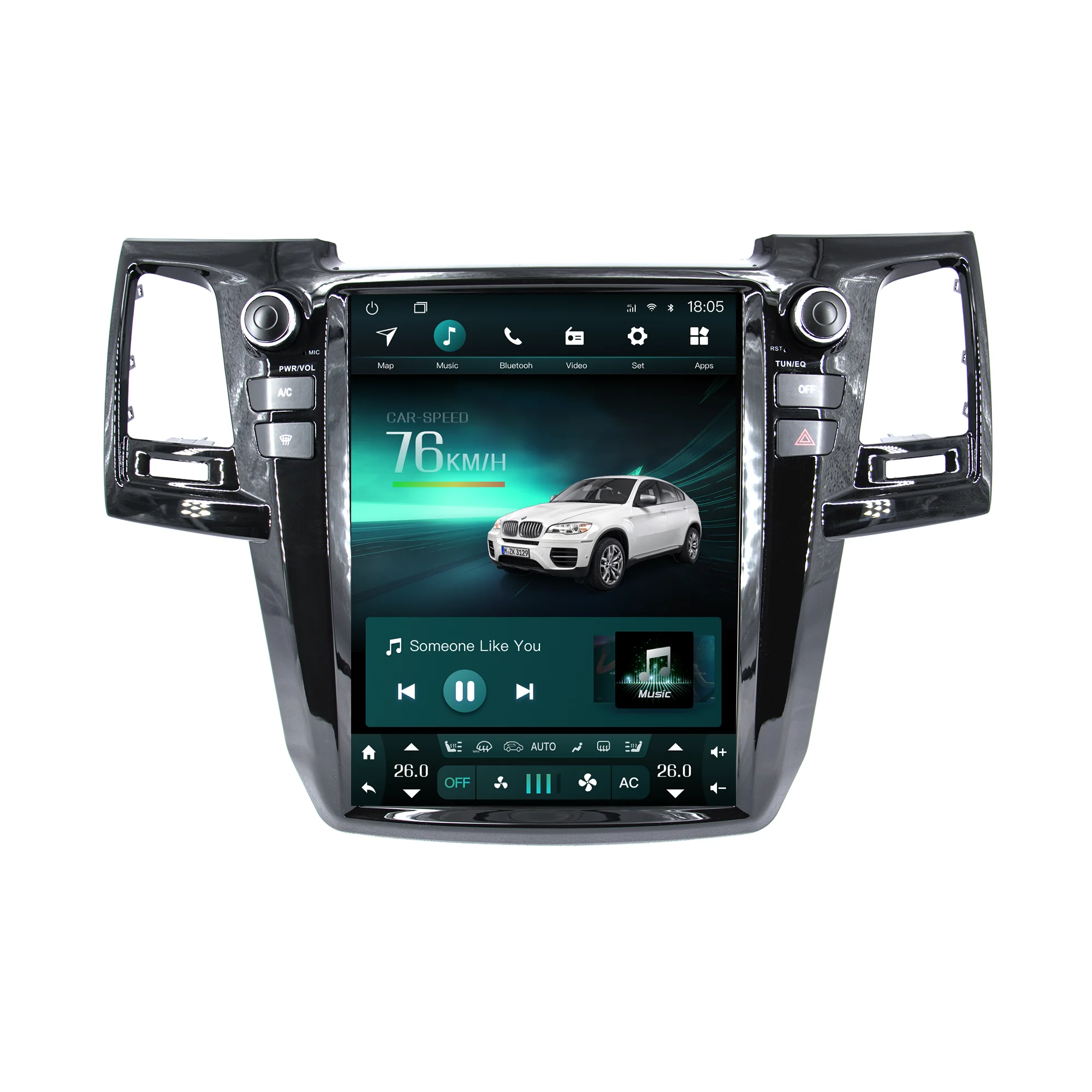 Toyota Fortuner Tesla Screen In Car 