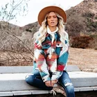 Shacket Ladies Jacket Women Aztec Shacket Vintage Multicolor Ladies Coat Shirt Jacket